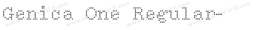 Genica One Regular字体转换